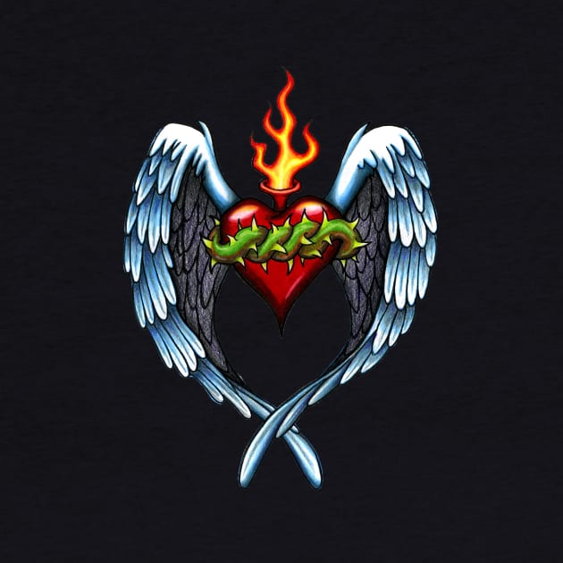 Sacred Heart by Redemption Tshirt Co.